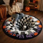 SpiriShade™ Round Quilted Rug — Captivate Every Eye with a Hauntingly Cozy Halloween Portal