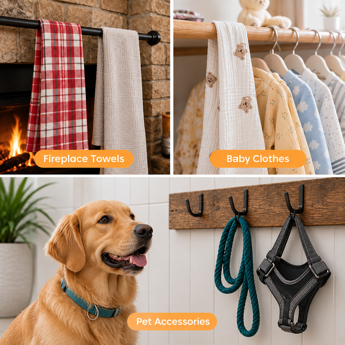SnapSure™ Five-Prong Fasteners — Lock Your Towels Tight for Instant Calm and Style