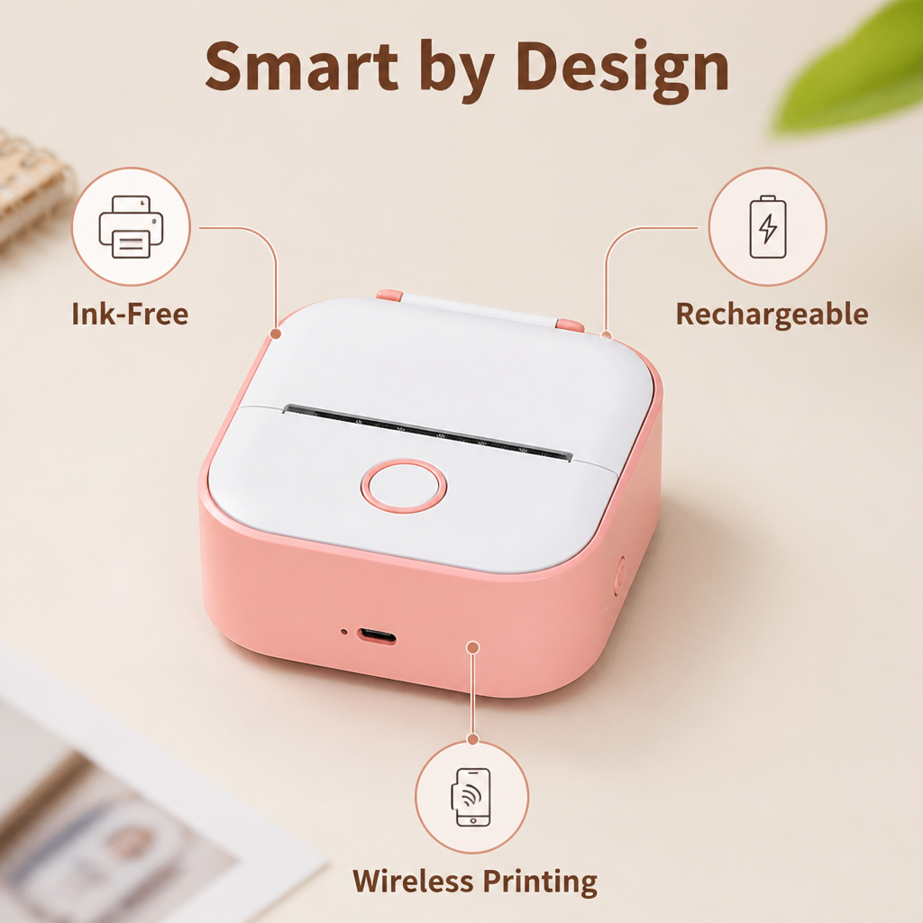 Stickora™ Mini Sticker Printer — Create Vibrant Custom Stickers Anytime, Anywhere with Zero Mess or Fuss