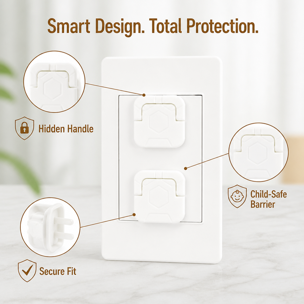VoltGuard™ Baby Outlet Shields — Instantly Lock Out Danger and Protect Your Child’s Curious Hands