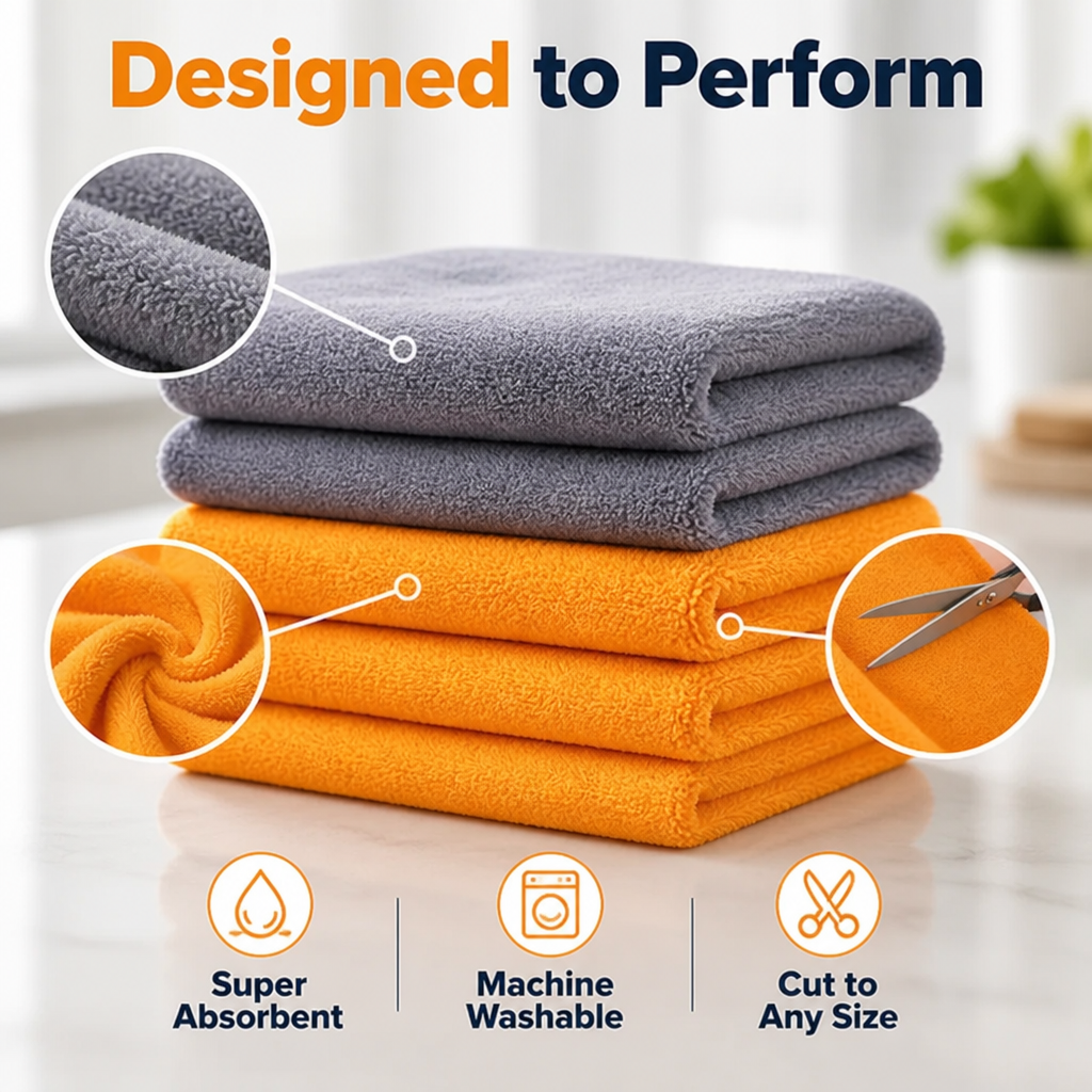 PureMist™ Shammy — Wipe Away Messes Instantly for Spotless, Shine-Ready Surfaces
