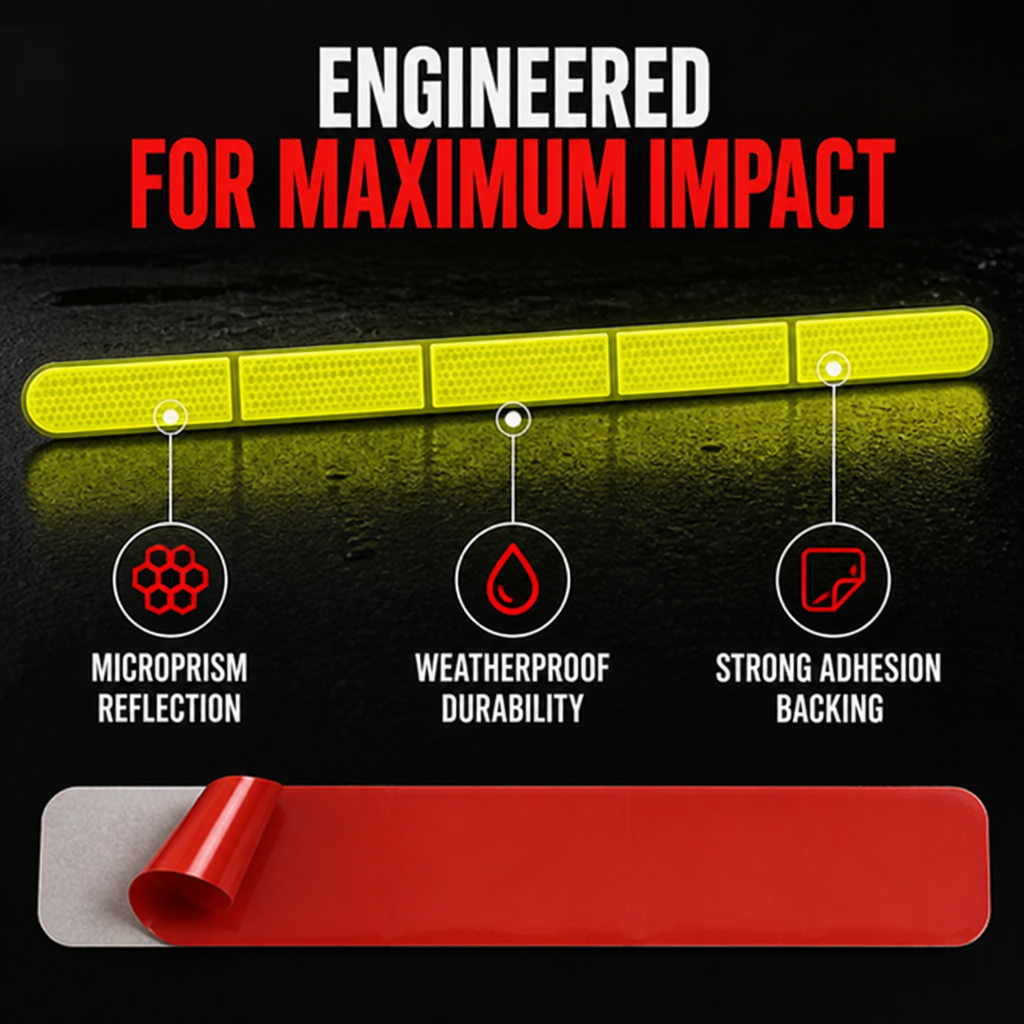 ViziShield™ Reflective Bumper Strips — Make Your Ride Unstoppable in the Dark