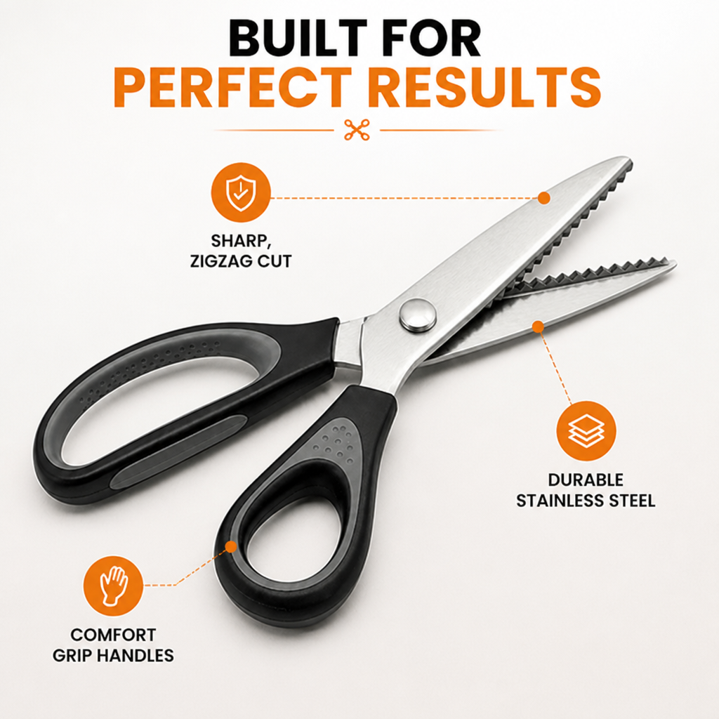 Zigzelle™ Shears — Craft Flawless Zigzag Edges That Wow Every Time