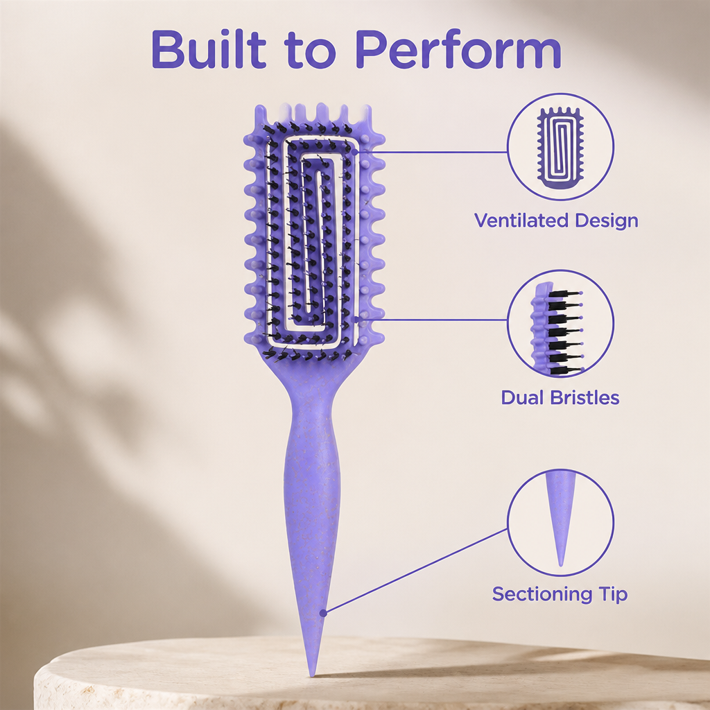 VivaCurl™ Styling Brush — Sculpt Stunning Curls That Shine All Day Without the Frizz