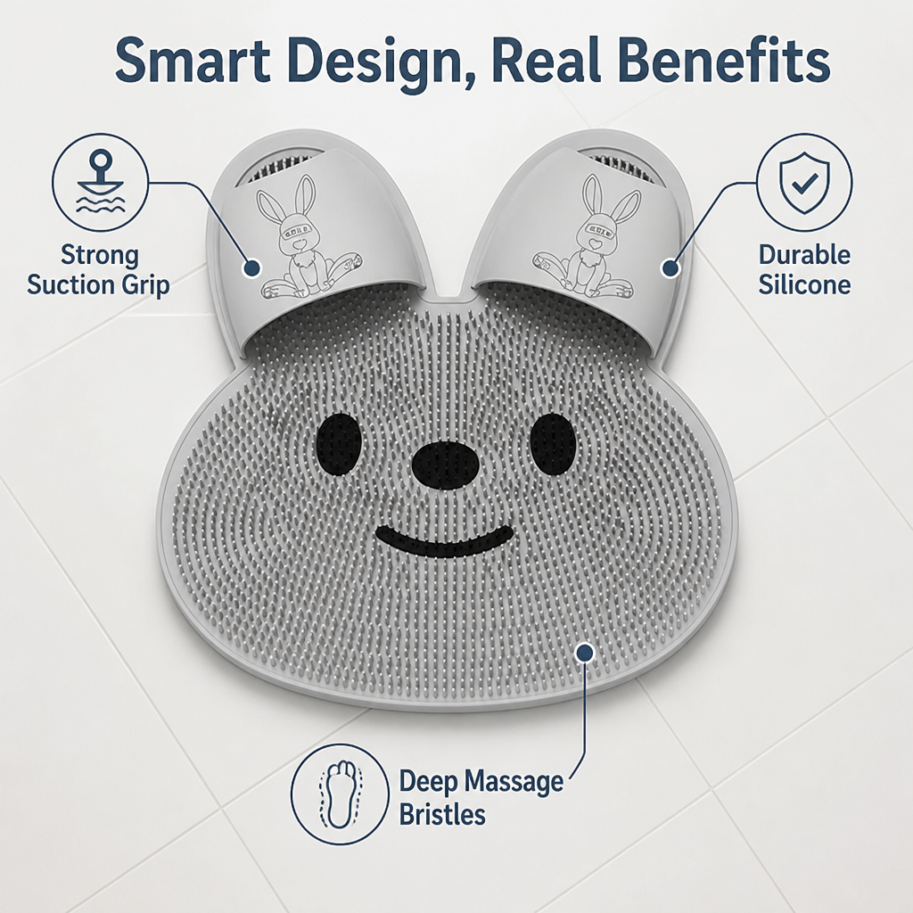 RevitaSoothe™ Silicone Massage Mat — Turn Every Shower Into a Revitalizing Foot Spa Experience