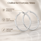 LustraLuxe™ Diamond-Cut Hoop Earrings — Ignite Every Room with Effortless Radiance and Confidence