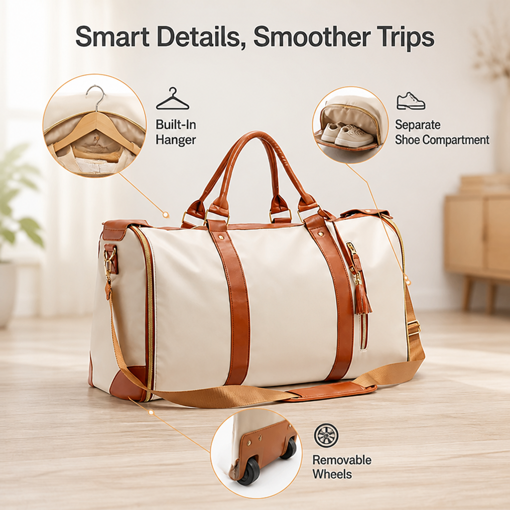 FreshFold™ — Arrive ready to go, with fresh-looking outfits and less travel stress