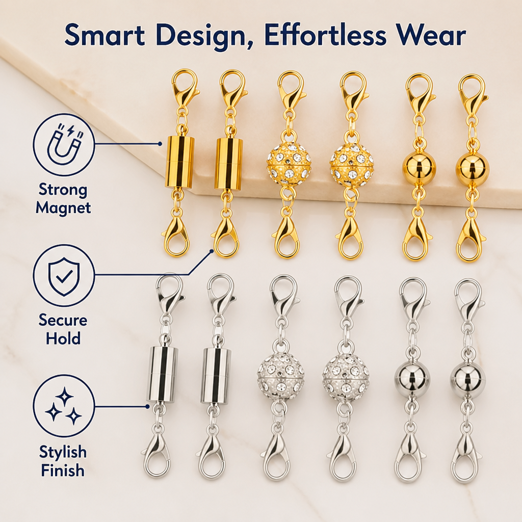 JewelEase™ — Snap On Your Jewelry Instantly and Never Fumble Again