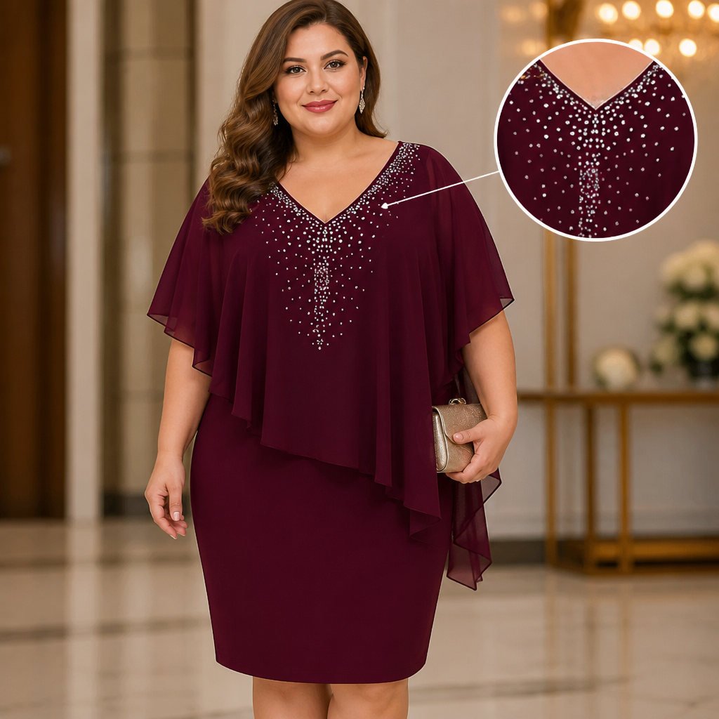 AeroLuxe™ Cape Dress — Command Every Room with Radiant Confidence and Effortless Grace