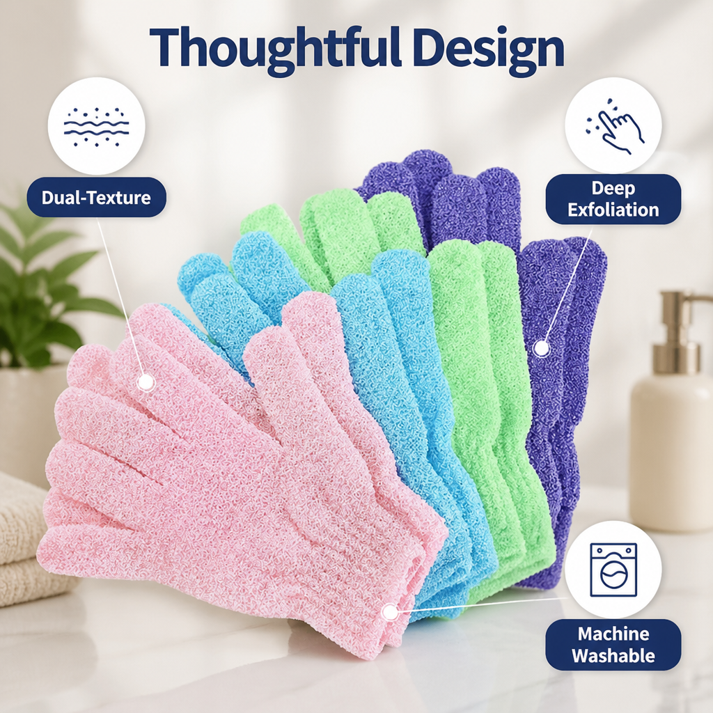 Exfolivelle™ Exfoliating Gloves — Unleash Radiant, Silky Skin Every Shower
