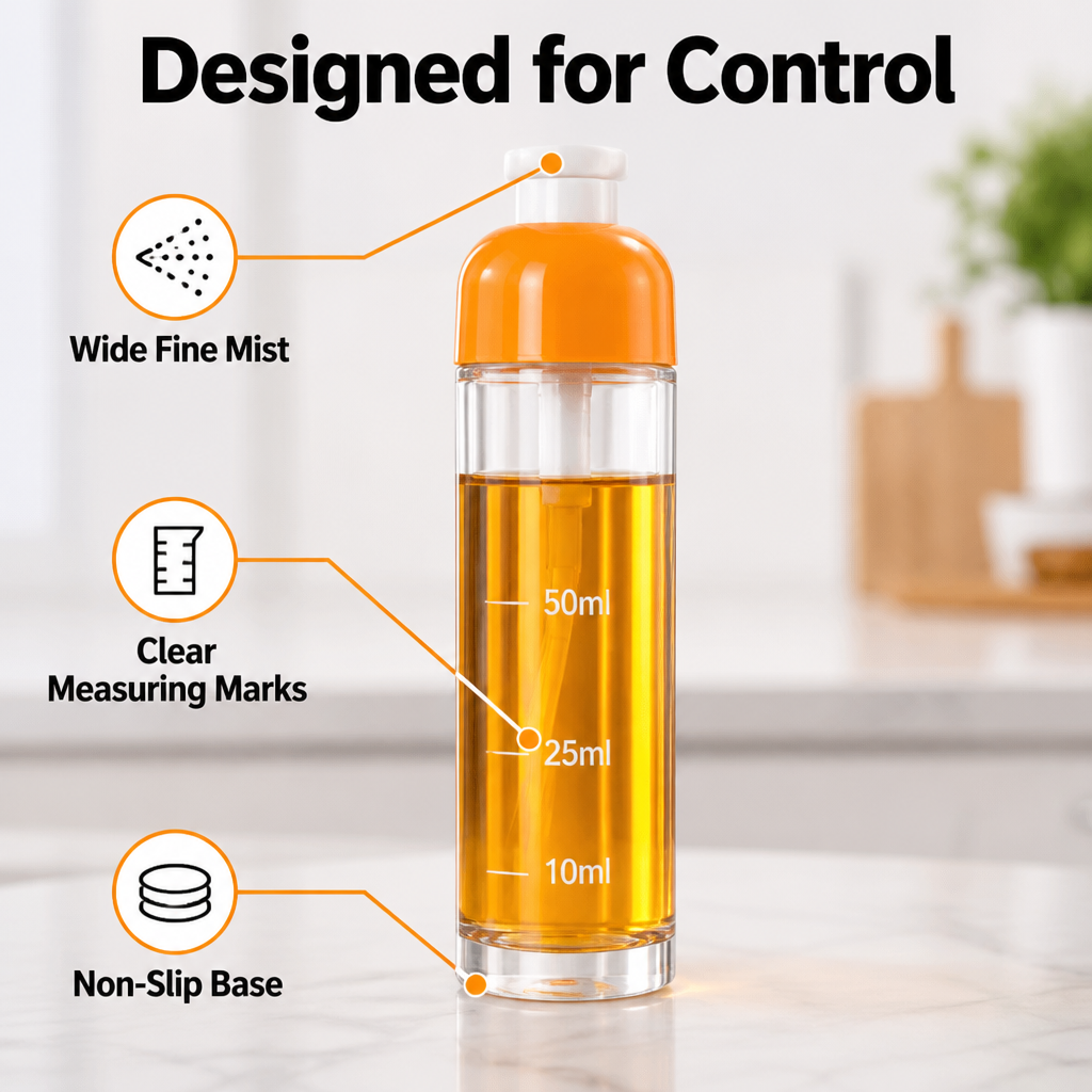 MistPortion™ — Coat Every Bite Evenly, Without the Messy Pour