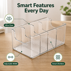 OptiView™ Adjustable Storage Organizer — Master Your Space with Instant Clarity and Effortless Order