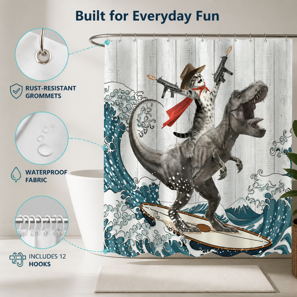 Purrasaur™ — Turn Every Shower into a Fun, Colorful Escape