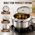 Crispora™ Stainless Steel Fryer — Unlock Crispy, Light, Restaurant-Quality Fries Every Time