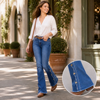 MirraLuxe™ High Waist Distressed Flare Jeans — Flaunt Every Curve with Unshakable Confidence and Effortless Style