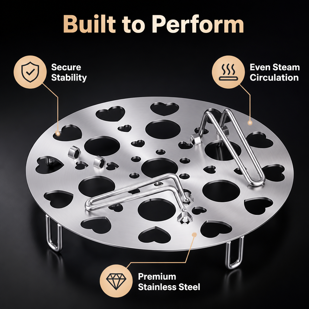 SteamSure™ Elevated Cooking Rack — Transform Every Meal into Juicy, Perfectly Steamed Perfection