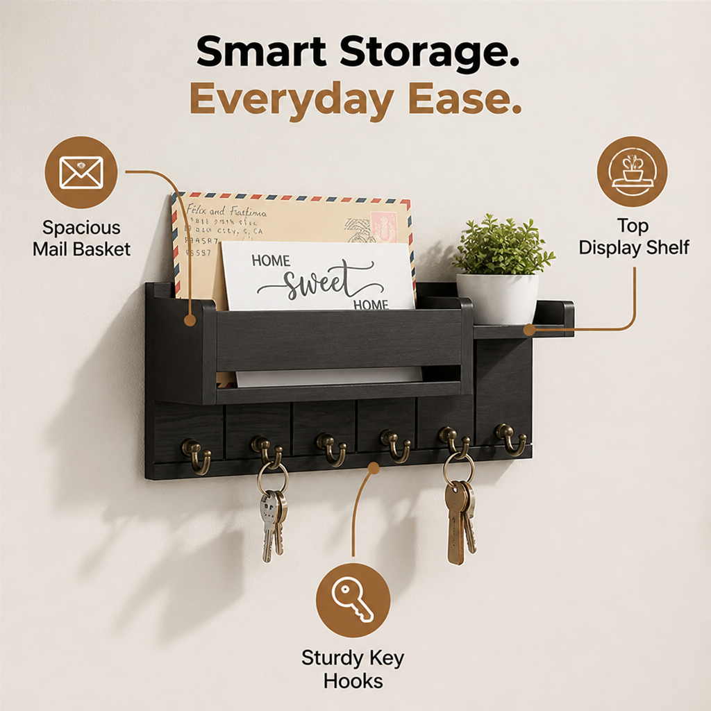AriaNest™ Wall Organizer — Transform Chaos into Calm and Never Lose a Thing Again