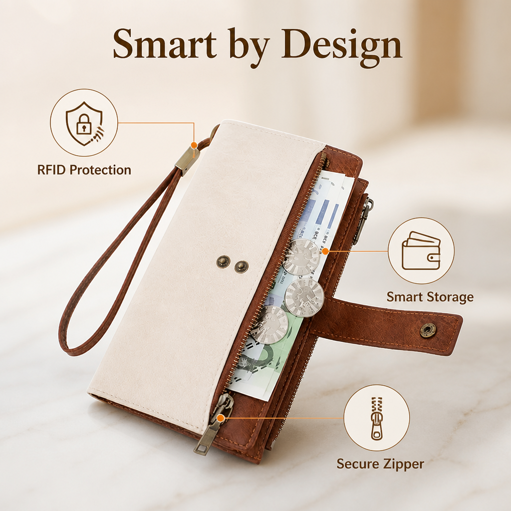 LuminaShield™ Women's Wallet — Carry Confidence with Bulletproof Style and Ironclad Security