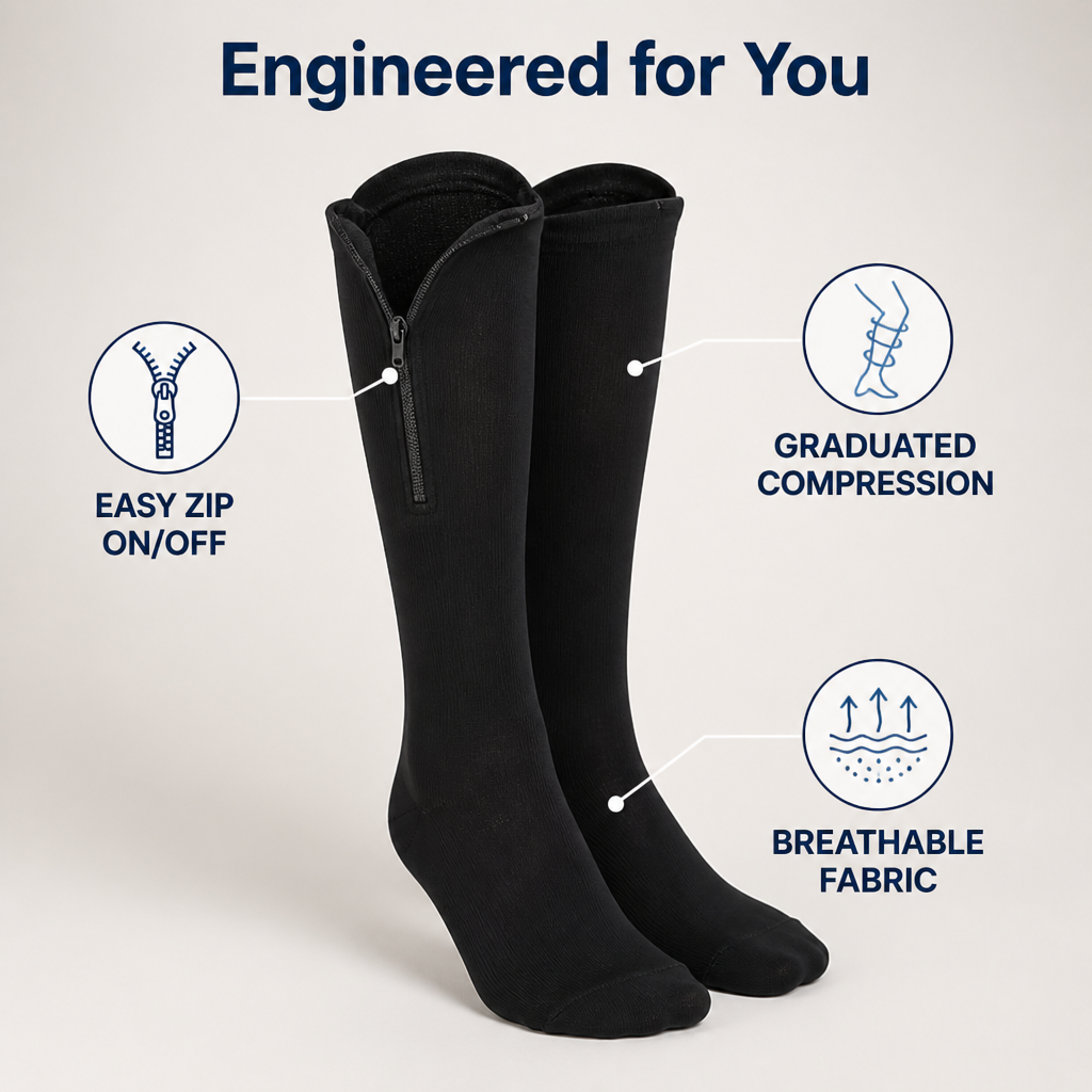 VeloTherm™ Compression Stockings — Feel Lighter, Energized, and Ready to Conquer Every Day