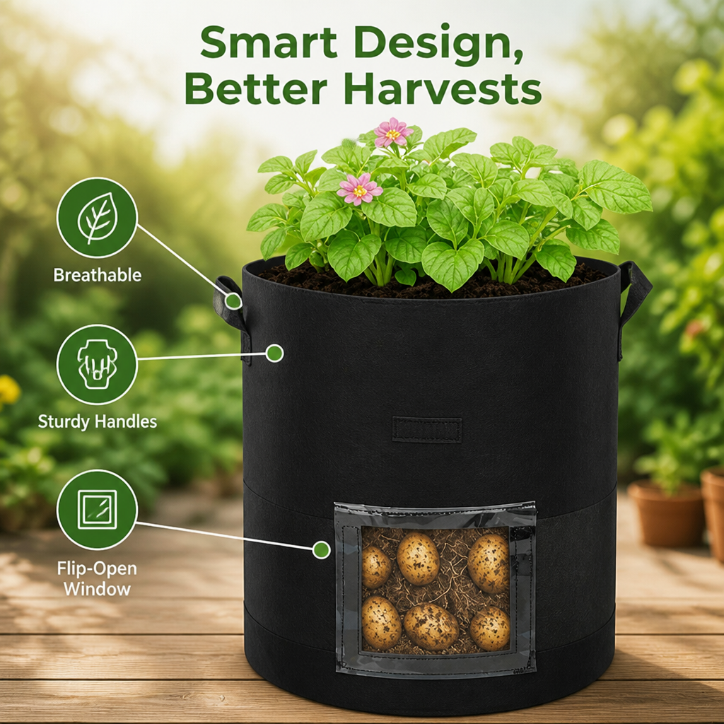 Rootivelle™ Grow Bag — Harvest Fresh, Flavorful Veggies Right from Any Tiny Space