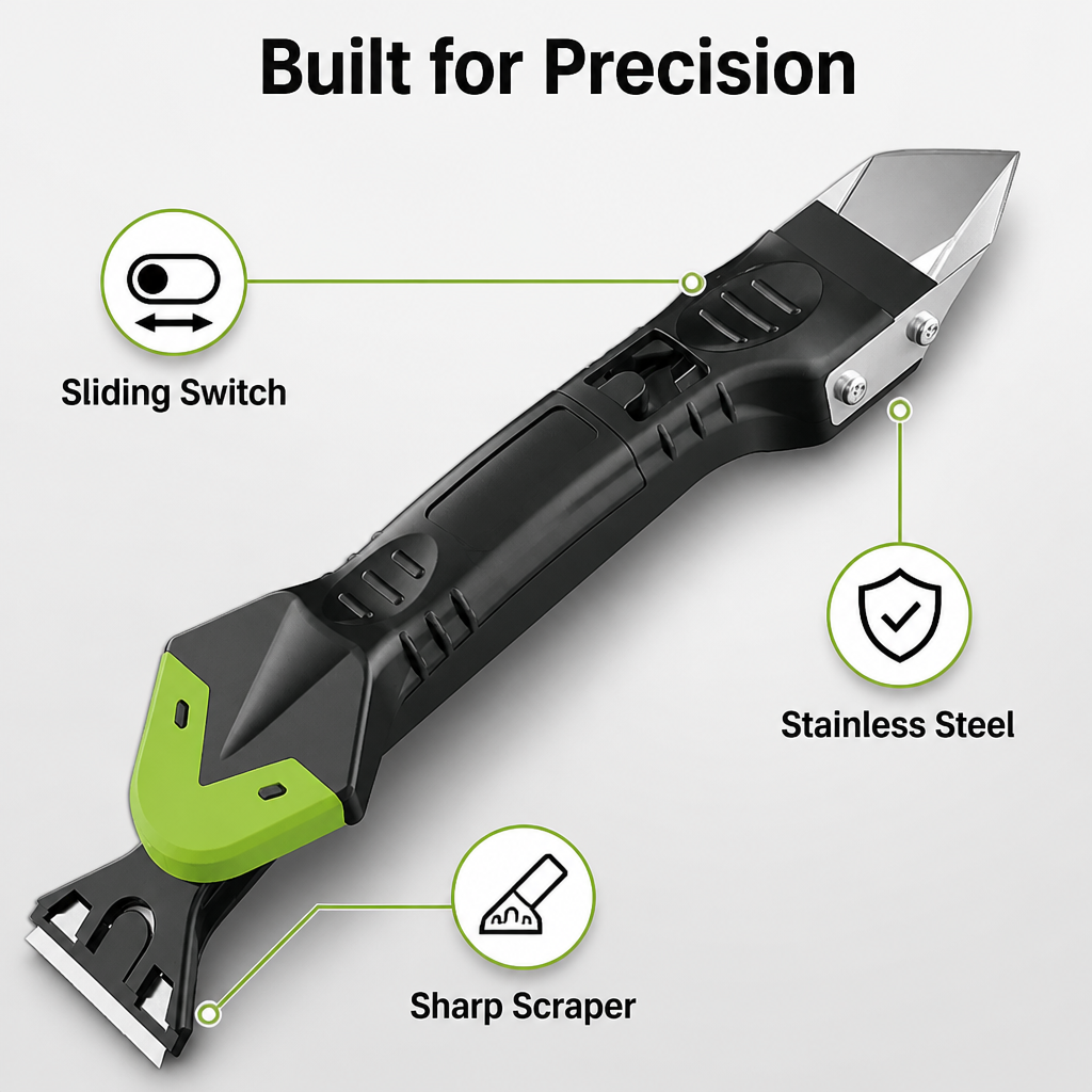VersaSeal™ Master Scraper — Effortless Sealant Removal for Flawless, Scratch-Free Surfaces Every Time