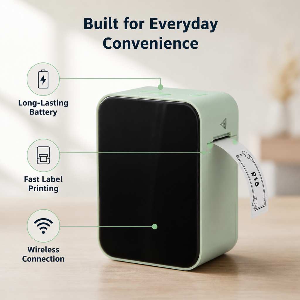 SwiftTag™ Mini Wireless Printer — Print Perfect Labels Anytime, Anywhere, No Strings Attached