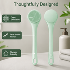 HydraPulse™ Dual Handle Exfoliating Brush — Reveal Silky, Radiant Skin and Feel Reborn Every Shower