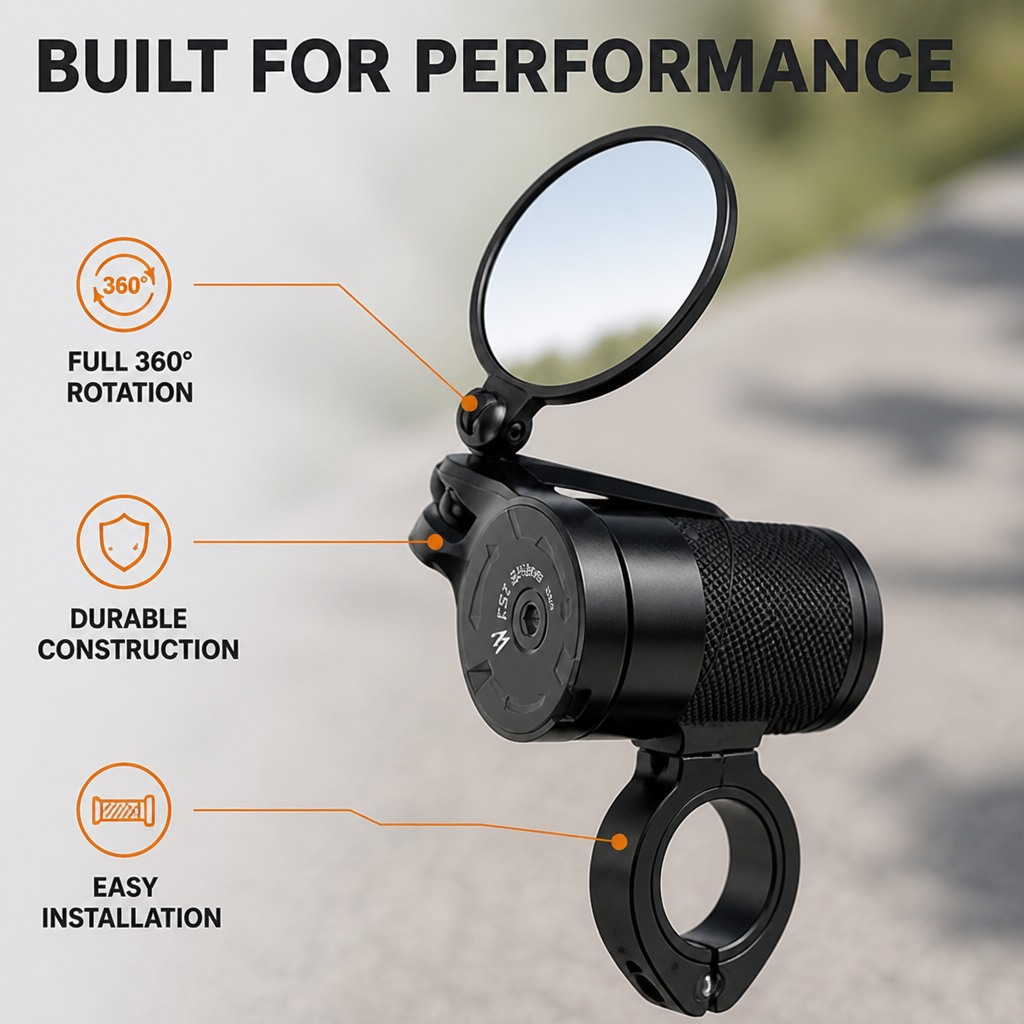 BladeSight™ — Own Every Ride with Crystal-Clear, 360° Rear Vision