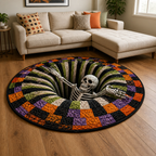 SpiriShade™ Round Quilted Rug — Captivate Every Eye with a Hauntingly Cozy Halloween Portal
