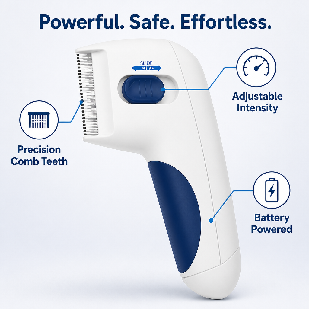 PulsePaw™ Electric Flea Comb — Gentle Power That Frees Your Pet from Itch and Stress Instantly