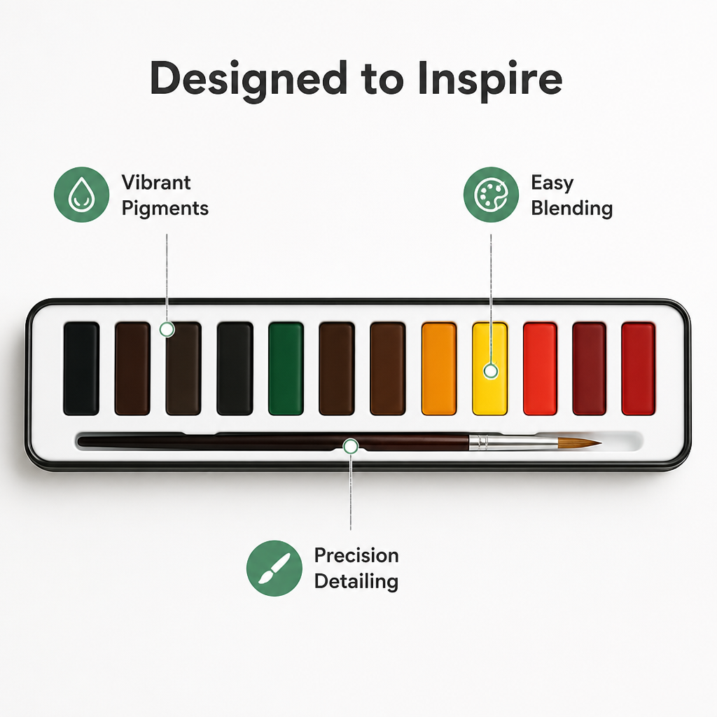 Vibranta™ Watercolor Kit — Ignite Your Creative Spirit with Every Vivid Stroke