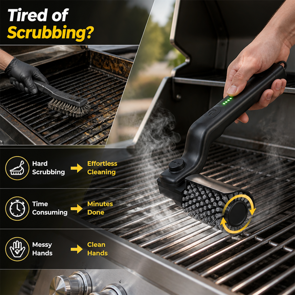 BlazeMaster™ — Effortless Grill Cleaning That Unleashes Your BBQ Power