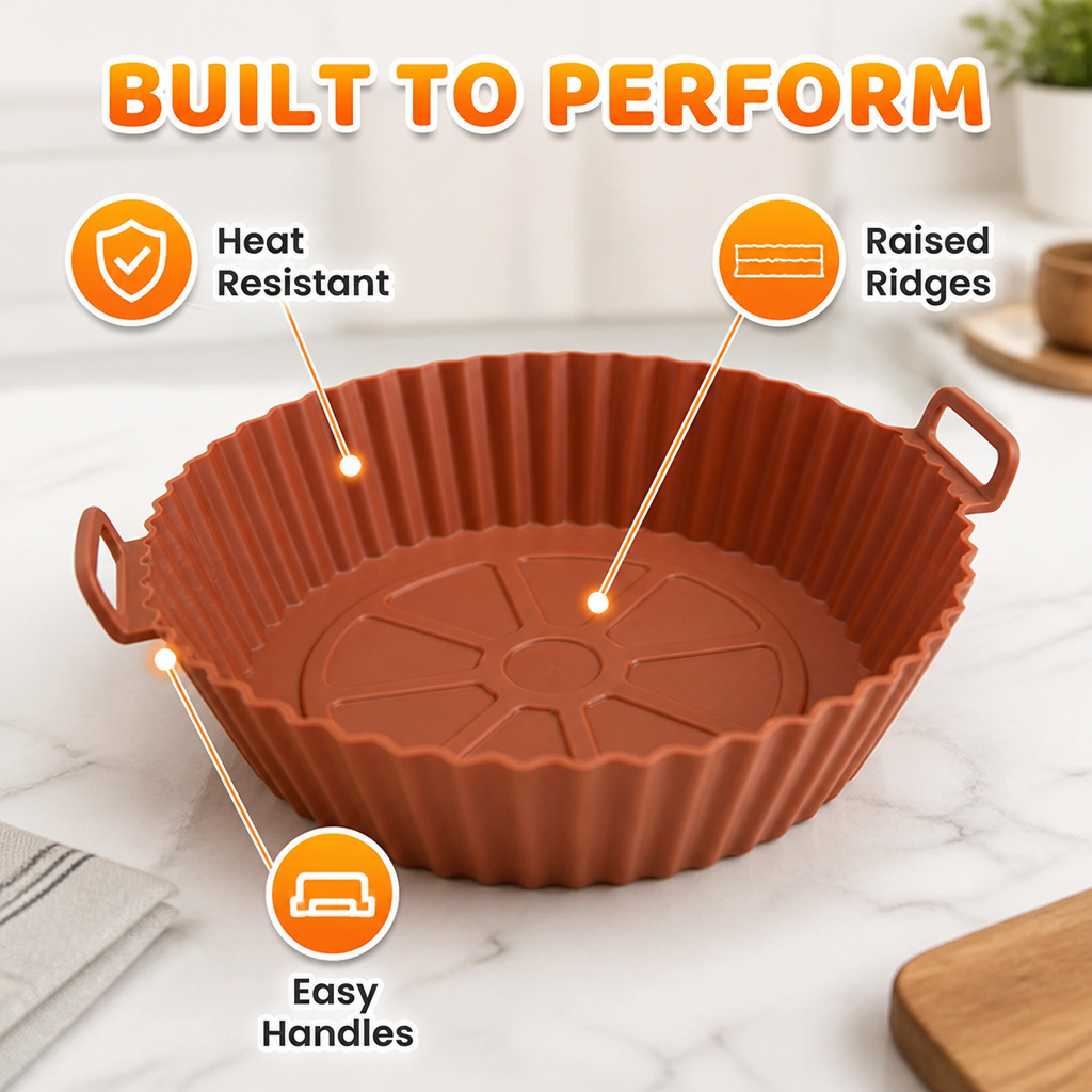 Siliskin™ Reusable Silicone Liner — Effortless Crisp Cooking with Zero Mess Every Time
