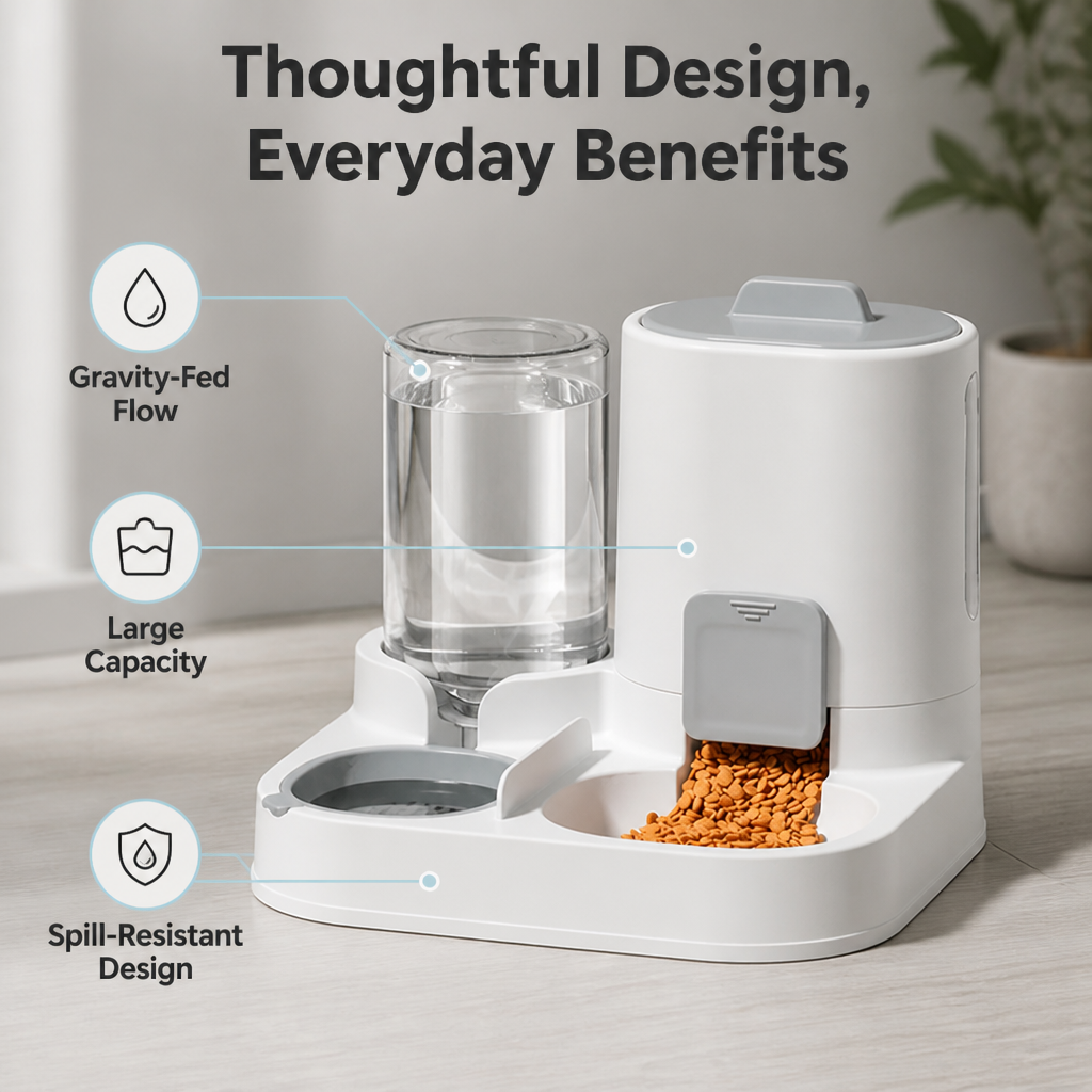 PurrEase™ — Less refilling, less mess, more time with your cat.
