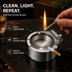 EmberEase™ — Command Every Smoke Break with Spotless Style and Instant Fire
