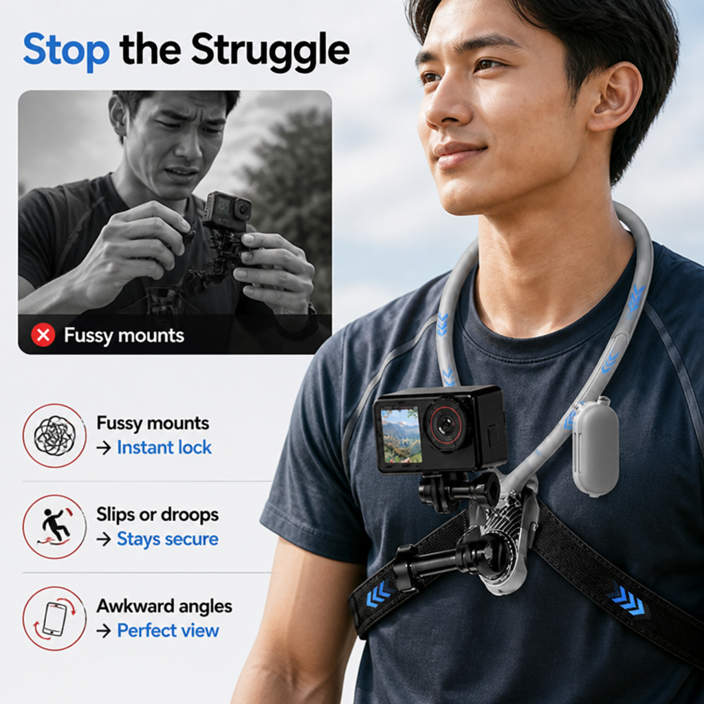 Snapivelle™ — Capture Every Moment Hands-Free with Rock-Solid Comfort and Perfect Angles
