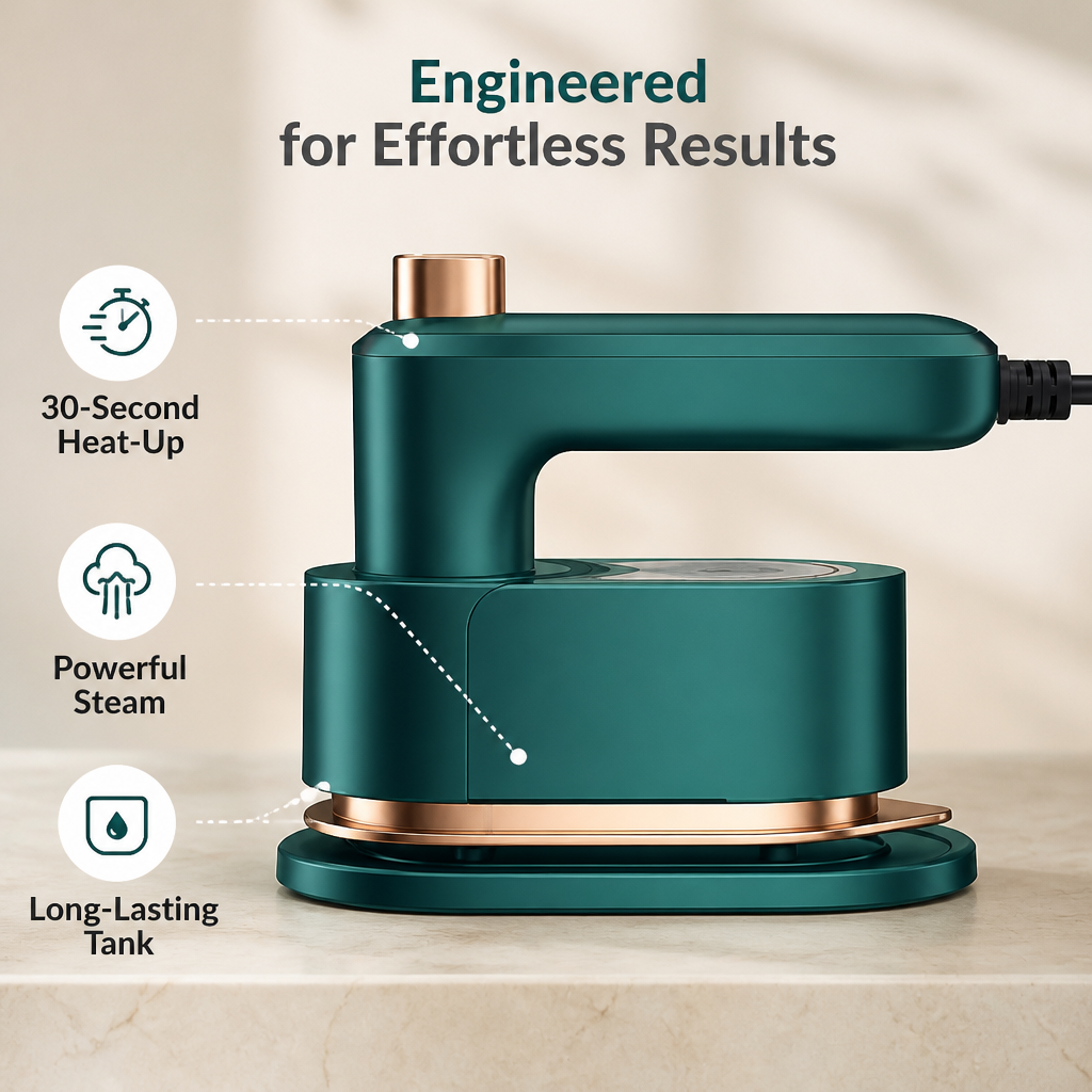 SwiftSteam™ — Look Sharp Instantly with Effortless, Travel-Ready Wrinkle Removal