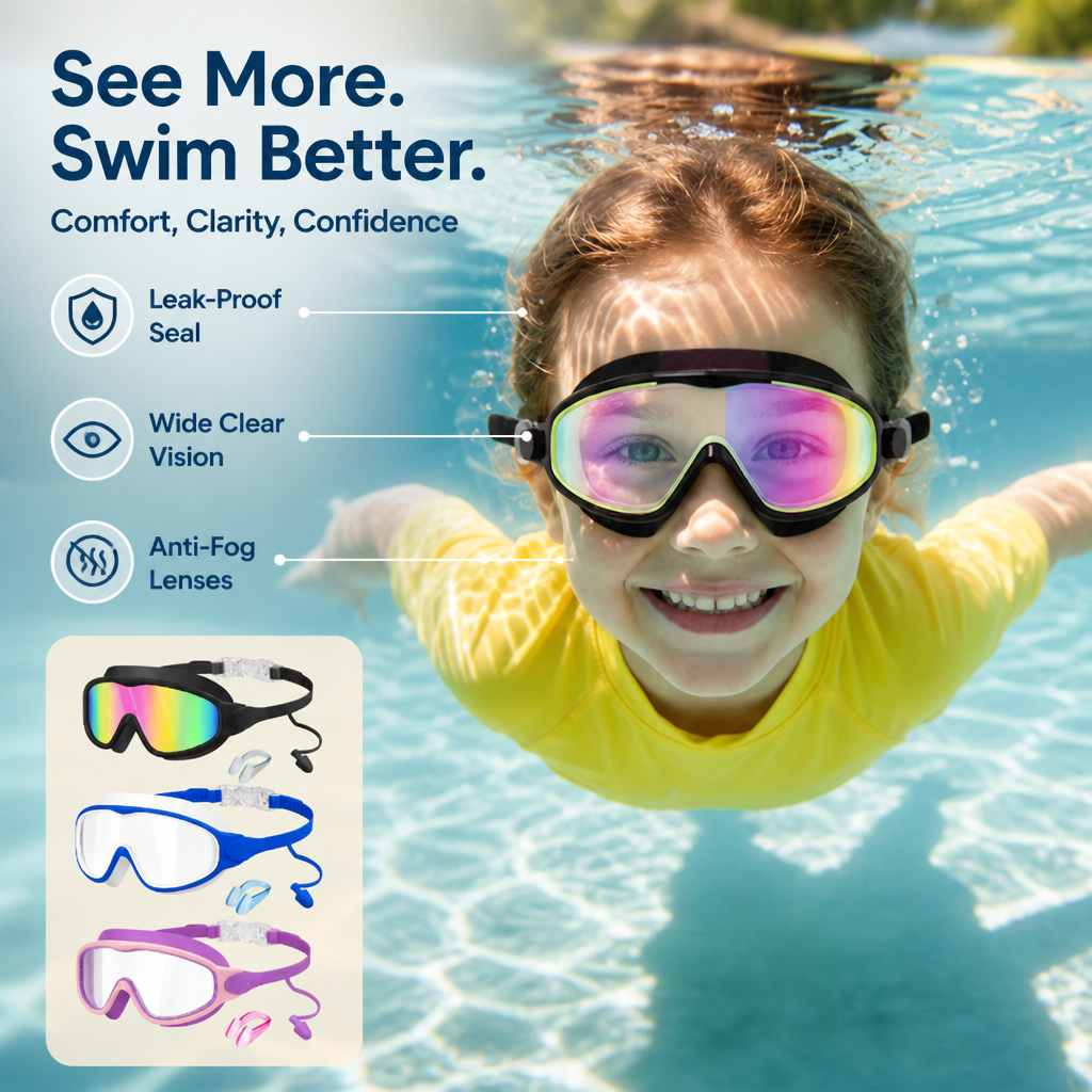 AquaVista™ Goggles — Unlock Your Child’s Joyful, Confident Swim Without Leaks or Irritation