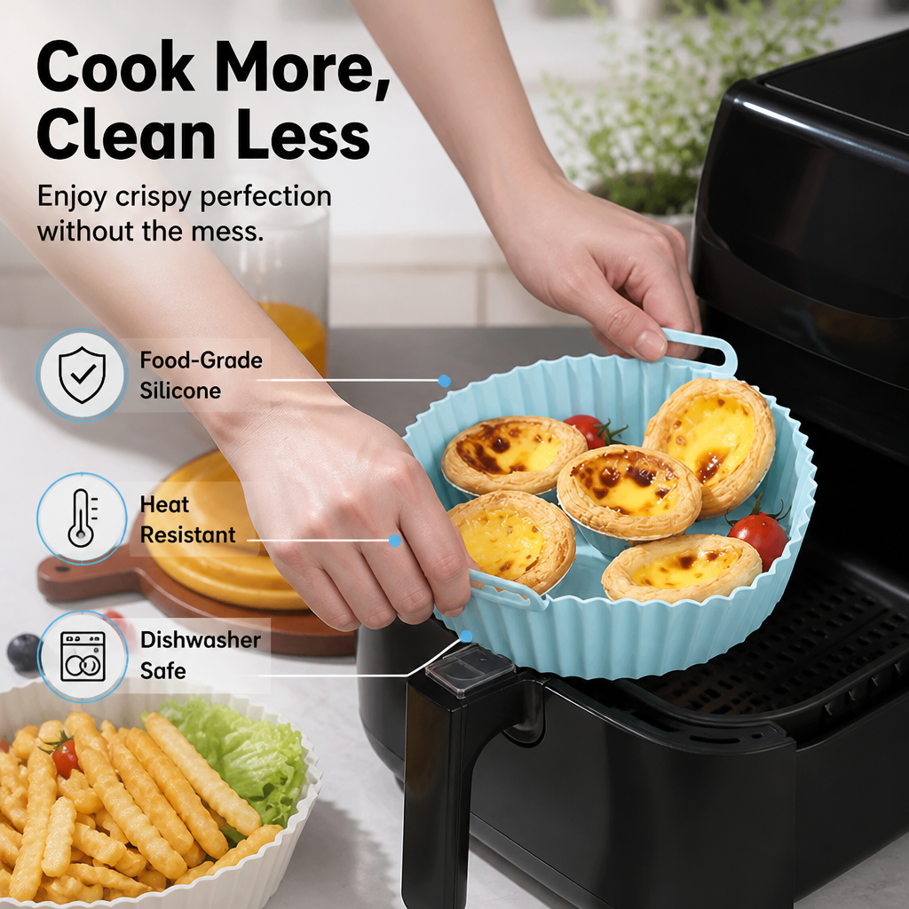 CrispEase™ — Revolutionize Your Cooking with No-Mess, Stress-Free Cleanup