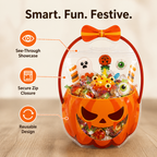 LumaJack™ Transparent Zippered Pumpkin Favor Bags — Make Every Treat a Show-Stopping Moment Kids Can’t Resist