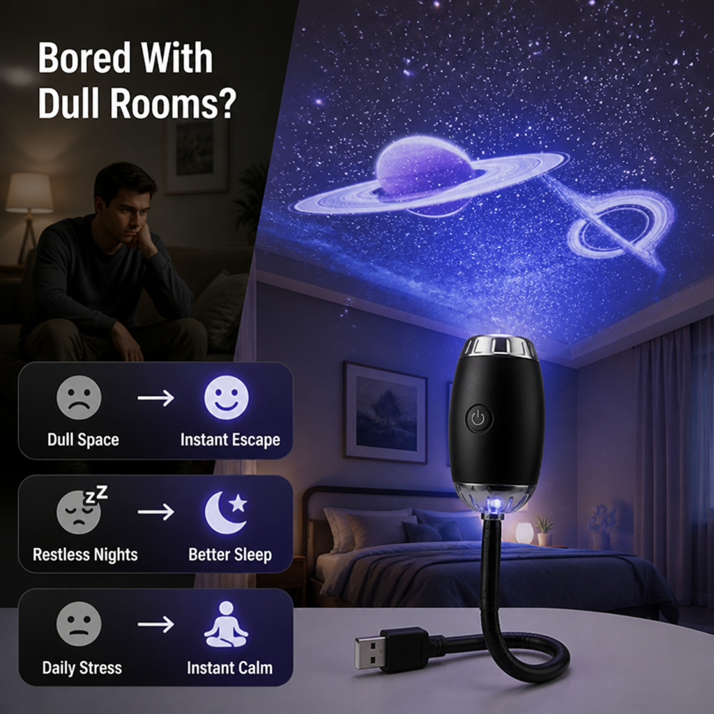 Cosmolune™ Mini Galaxy Projector — Instantly Escape Into Your Own Mesmerizing Starry Sanctuary