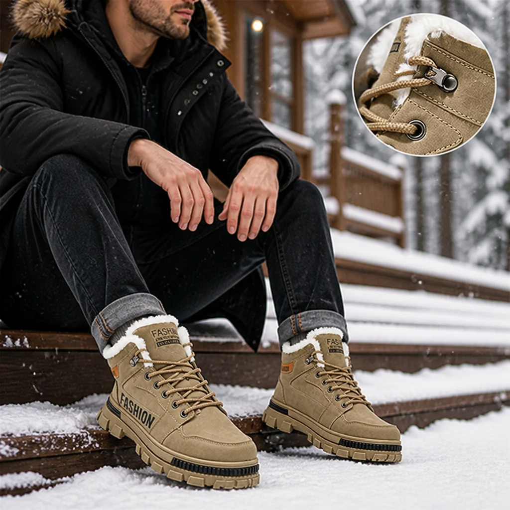 BlazeStride™ — Own Winter with Warm, Dry, Slip-Free Confidence