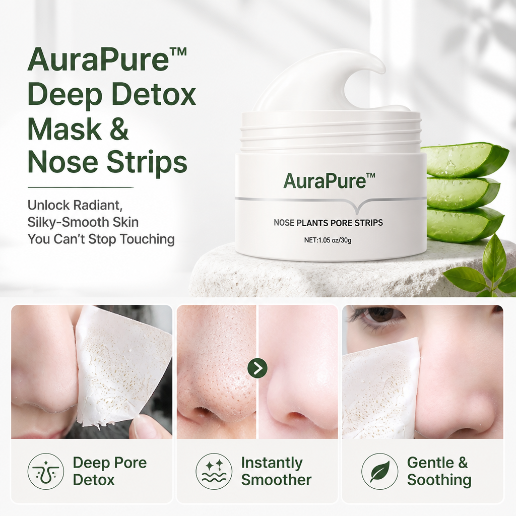 AuraPure™ Deep Detox Mask & Nose Strips — Unlock Radiant, Silky-Smooth Skin You Can’t Stop Touching