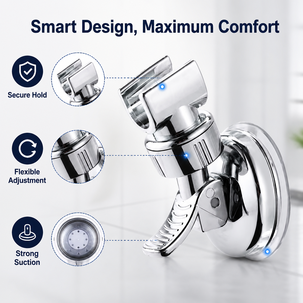 AquaGrip™ — Lock In Your Perfect Shower Angle Instantly Without Drills or Damage