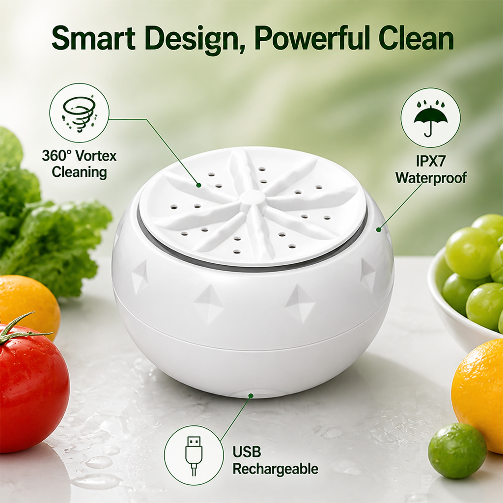 HydroViva™ — Effortless Deep Clean for Safer, Juicier Produce Every Time
