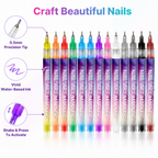 Nailivora™ 12-Color Nail Art Marker Set — Create Jaw-Dropping Designs That Turn Heads Instantly