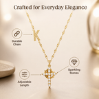 Calyvra™ Petal Chain Necklace — Own Your Glow with Personalized Elegance and Timeless Strength