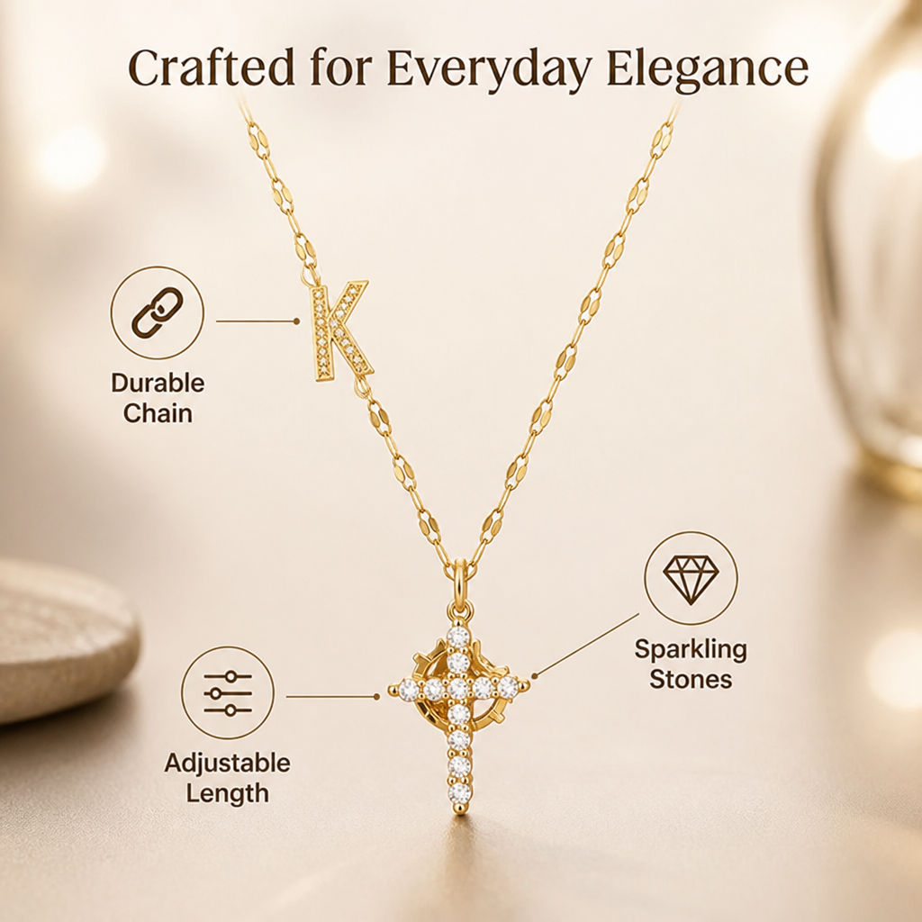 Calyvra™ Petal Chain Necklace — Own Your Glow with Personalized Elegance and Timeless Strength
