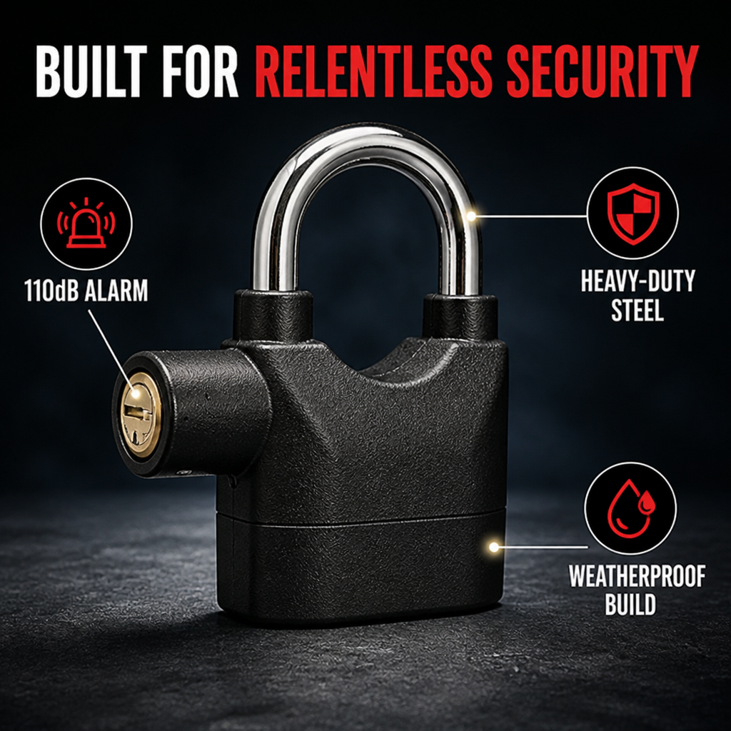 IronSentinel™ — Make Your Property Untouchable with a Thunderous 110dB Alarm