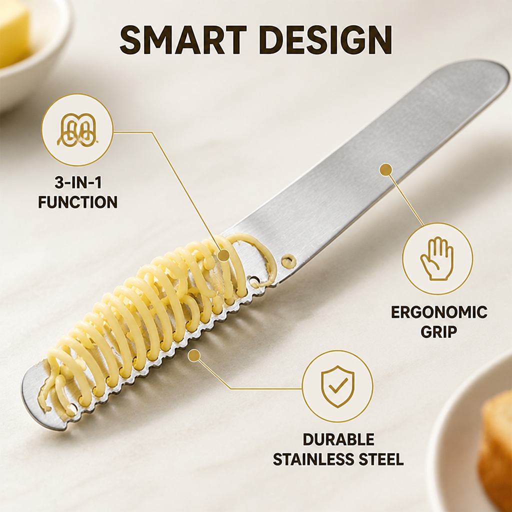 FlexiSpread™ — Turn Stubborn Butter into Silky, Melt-In-Your-Mouth Perfection Every Time